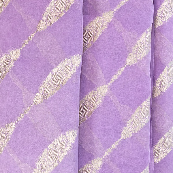 Handwoven Silk Saree Lilac 1 handcrafted blue pottery